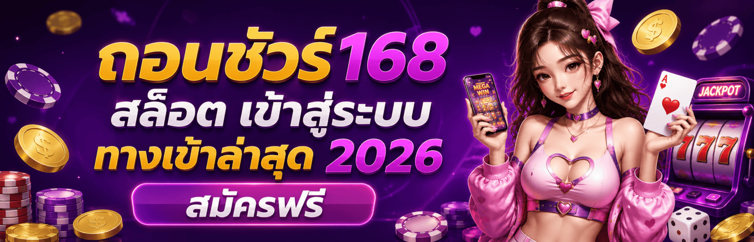 ถอนชัวร์168 สล็อต เข้าสู่ระบบ ทางเข้าล่าสุด 2026 สมัครฟรี